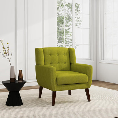 UIXE Accent Chair, Modern Upholstered Armchair in Fabric for Living Room, Comfy Club Arm Chairs