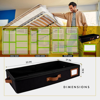 HOMELUX THEORY 2pc Under Bed Storage Containers, Bedroom Under the Bed Drawer Storage Organizer