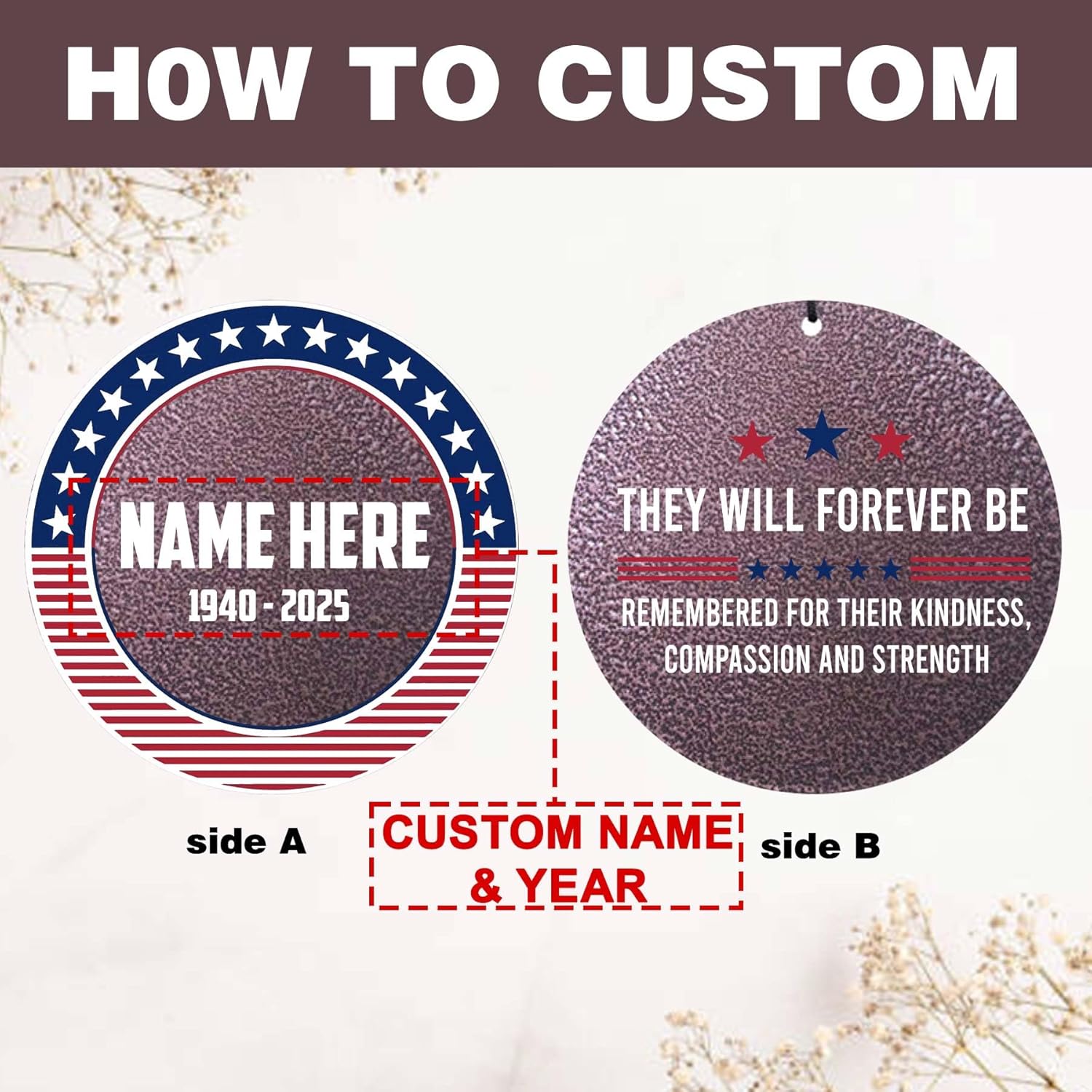 ASTARIN Personalized Wind Chimes for Memorial US Veteran, Deep Tone Wind Chimes for Loss of Loved