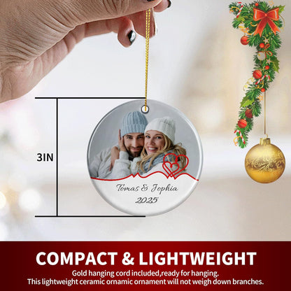Personalized Christmas Ornaments, Custom Photo & Text 2025 Christmas Tree Ornament, Ideal for Xmas