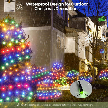 WBao Christmas Lights Outdoor 200LED F8 Big Bulbs, 8.4ft x 5.2ft Christmas Bushes Lights with 8
