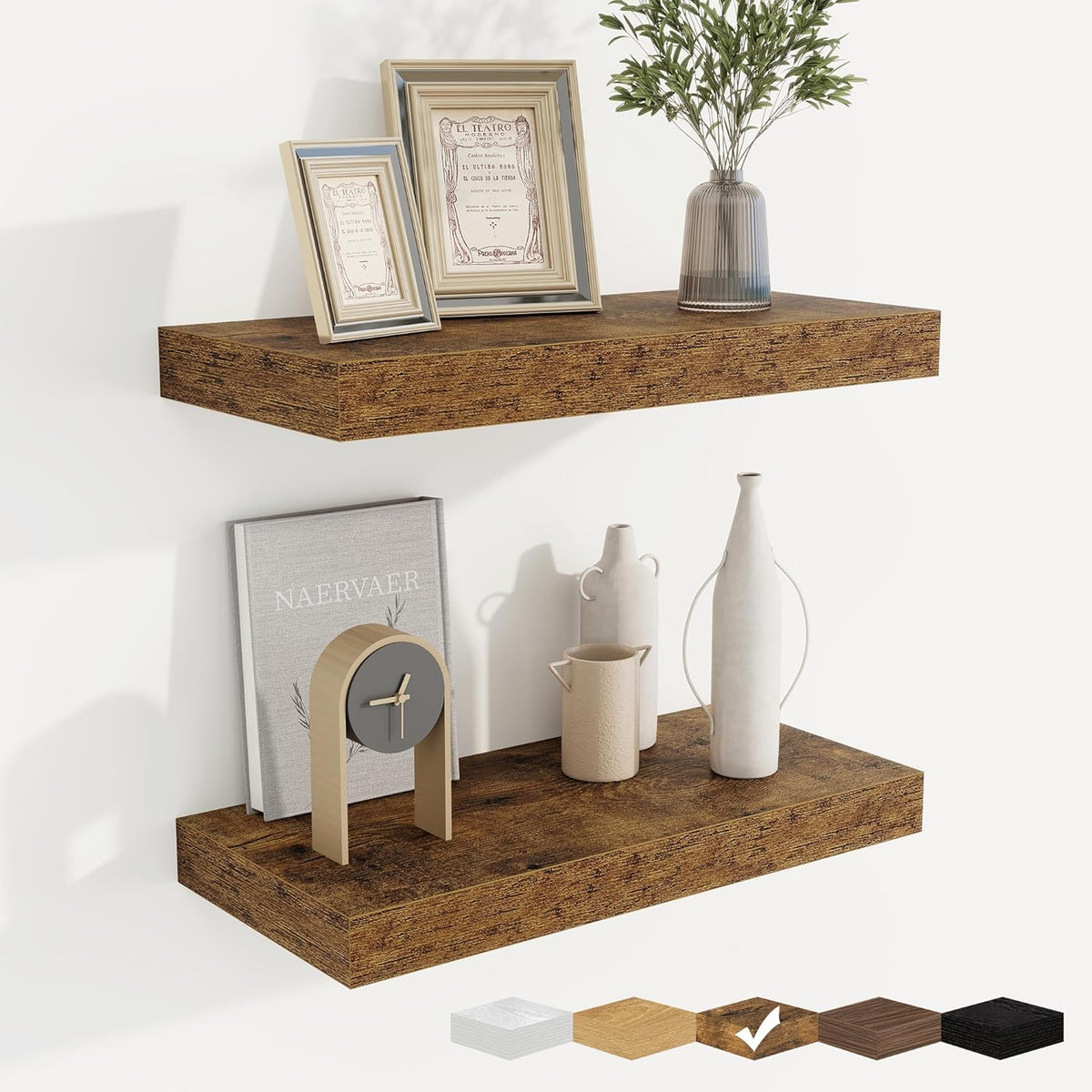 fuqing Floating Shelves for Wall, Bathroom Shelf Wall Mounted for Storage, Shelves with Invisible