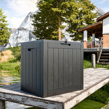 30 Gallon Outdoor Deck Box,Storage Lockable Waterproof Patio Furniture,Garden Tools,Cushions,Pool