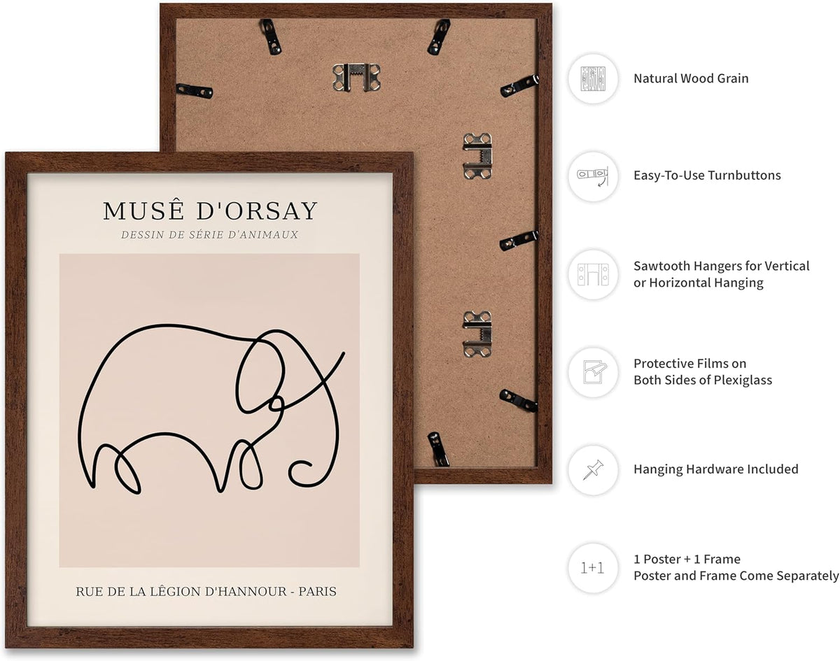 Poster Master Vintage Poster - Retro One Line Elephant Drawing Print - Elephant Art - Minimal Gift