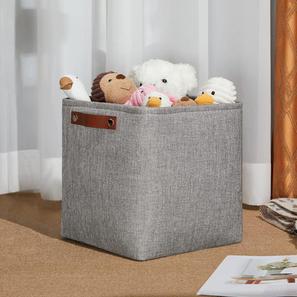 DULLEMELO Square Storage Cubes Baskets for Gifts Empty, 11 inch Cube Stroage Bins Linen Closet