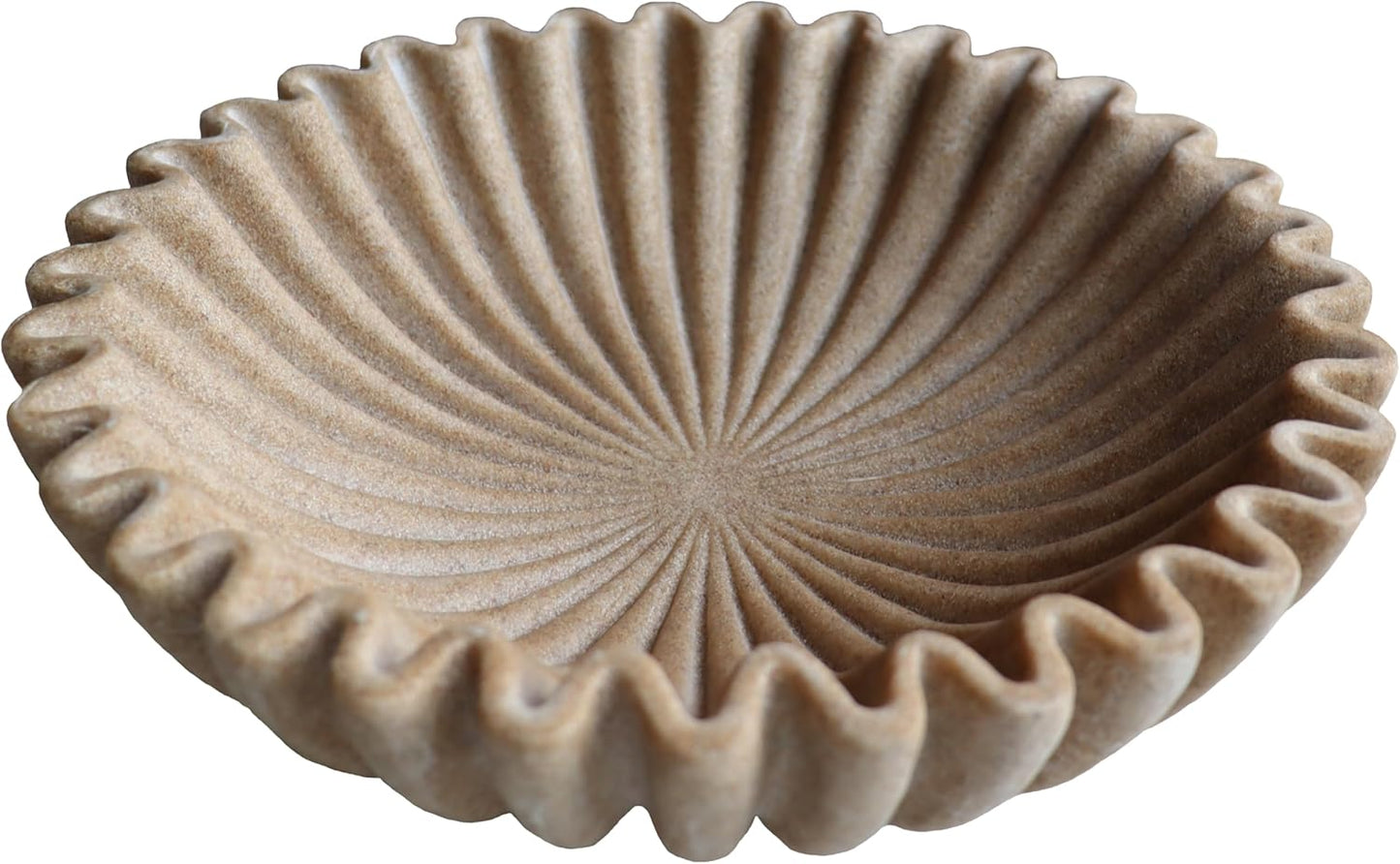 10" Large Decorative Bowl decor, Scalloped Bowls for Modern Home Decor,Ruffle Decor,Stylish Key