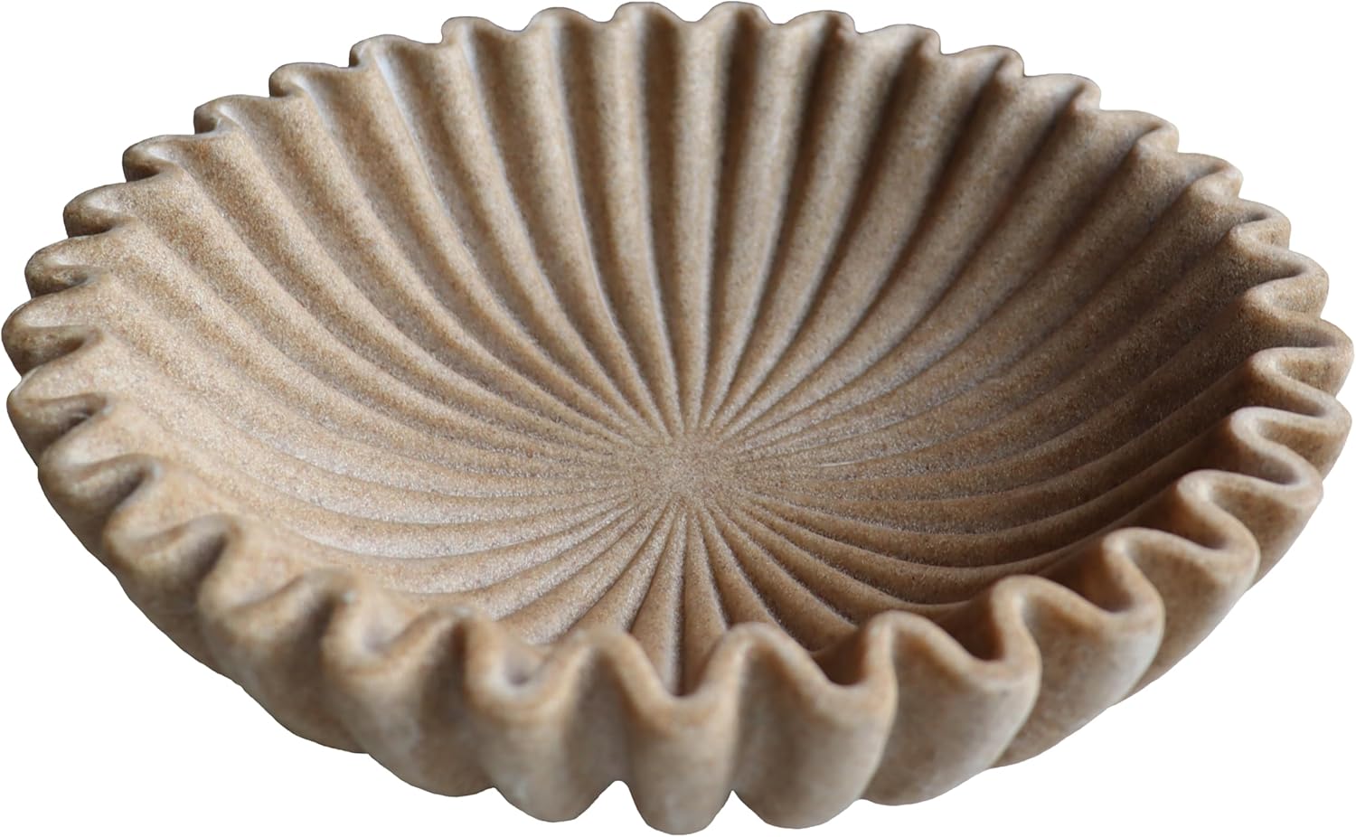 10" Large Decorative Bowl decor, Scalloped Bowls for Modern Home Decor,Ruffle Decor,Stylish Key
