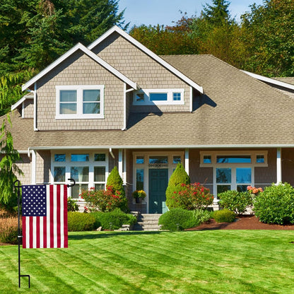 TOPFLAGS Garden Flag Stand with American Flag Garden Flag Metal Yard Flag Holder Pole Stake Small