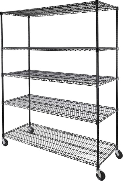Seville Classics UltraDurable Heavy Duty NSF Solid Steel Wire Rack Storage Unit, Organizer for
