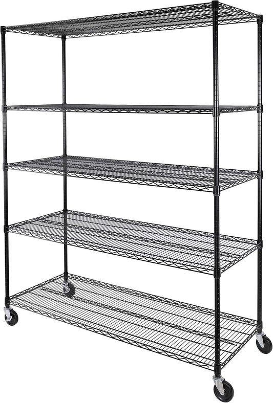 Seville Classics UltraDurable Heavy Duty NSF Solid Steel Wire Rack Storage Unit, Organizer for