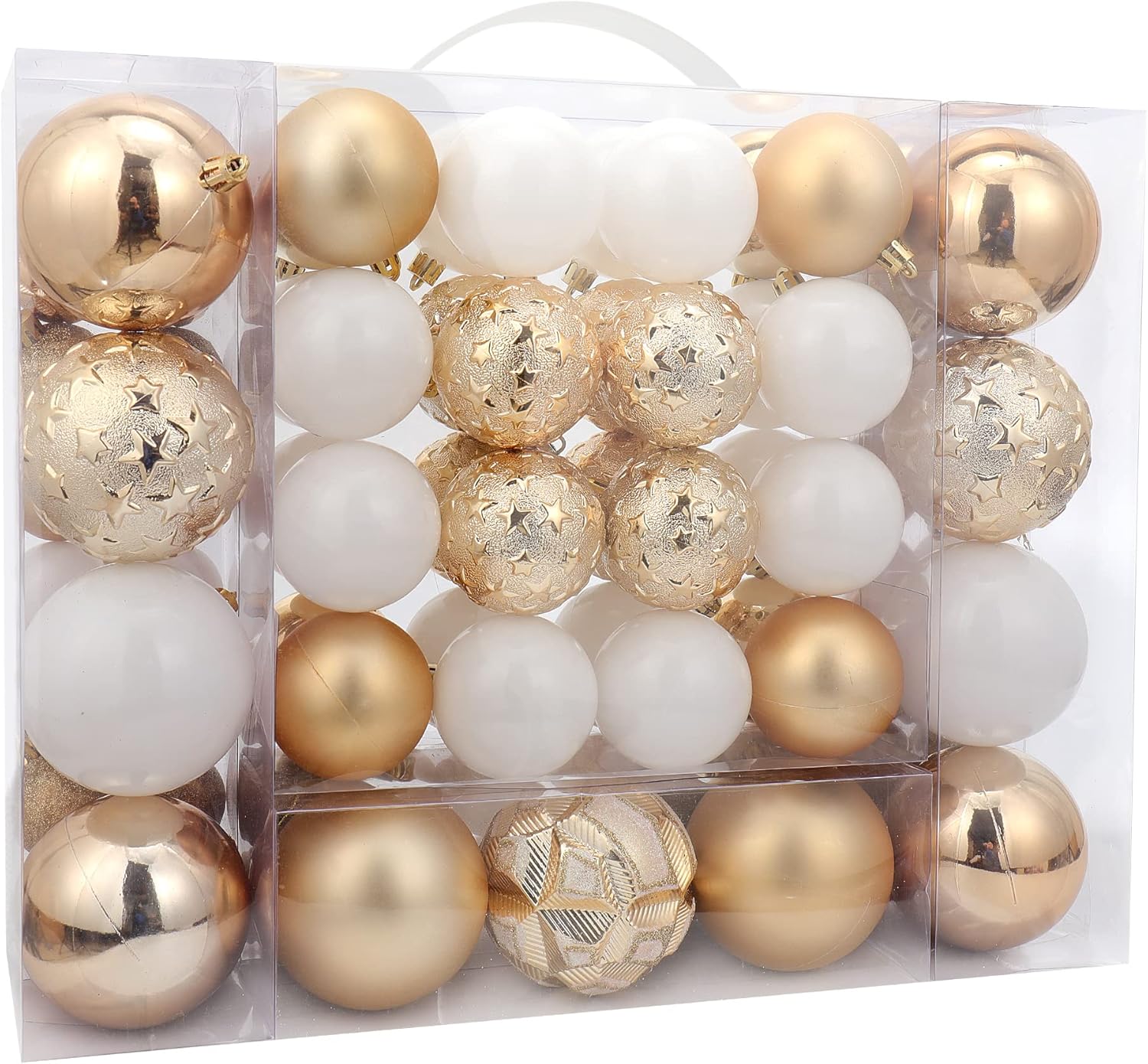 87ct Christmas Ball Ornaments Set Shatterproof Seasonal Hanging Decorations with Reusable Hand-held