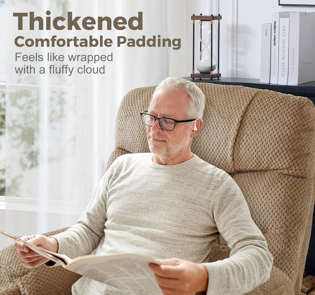 Oversized Dual Motor Lay Flat Power Lift Recliner Chair Set of 2 for Elderly with Massage and Heat