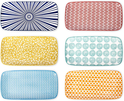 Selamica Ceramic Serving Platters, 12 Inch Serving Trays for Party Entertaining, Large Rectangular