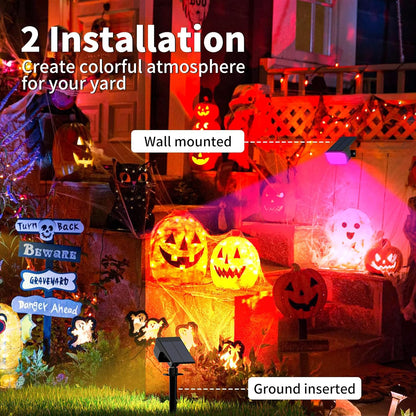 Solar Spot Lights Outdoor Color Changing, [7 Mode/12 Pack] Christmas Landscape Spotlights, Solar