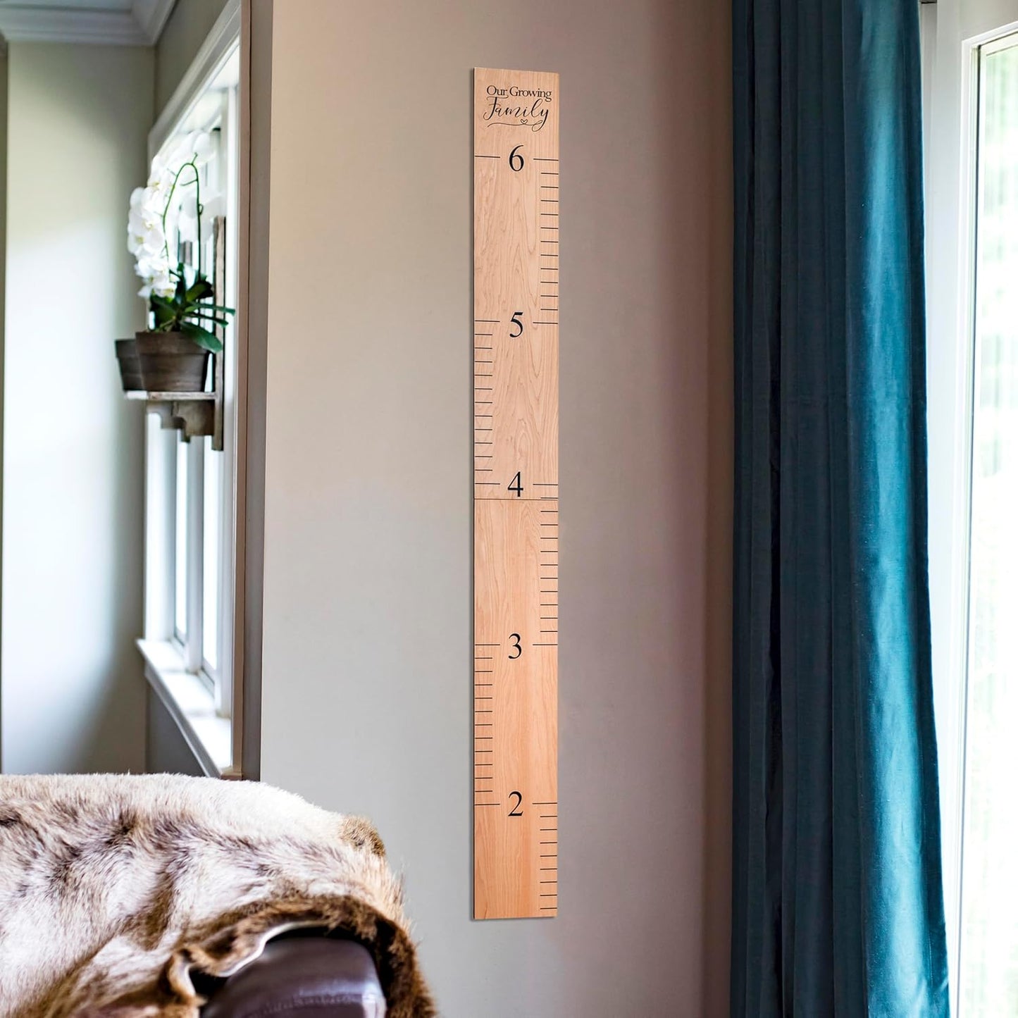 Wooden Growth Chart – Kids Height Chart, Wall Measurement for Kids, Height Chart for Wall, Growth