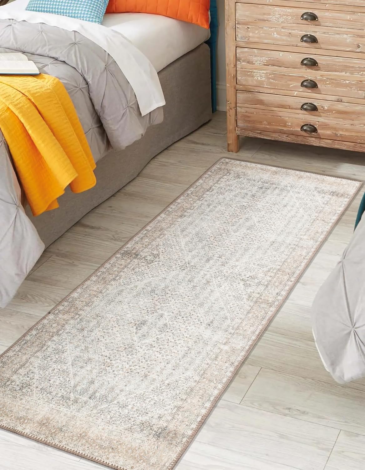 Keen Home Design 2x10 Rug - Machine Washable Runner Rug with Non-Slip Backing, Ideal for Hallway