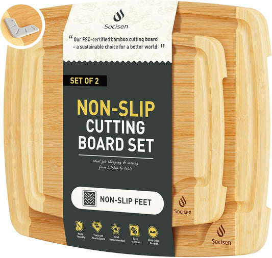 Bamboo Cutting Board Set Non Slip Feet Over Sink Brides Her Wedding Day Bridal Shower Engaged