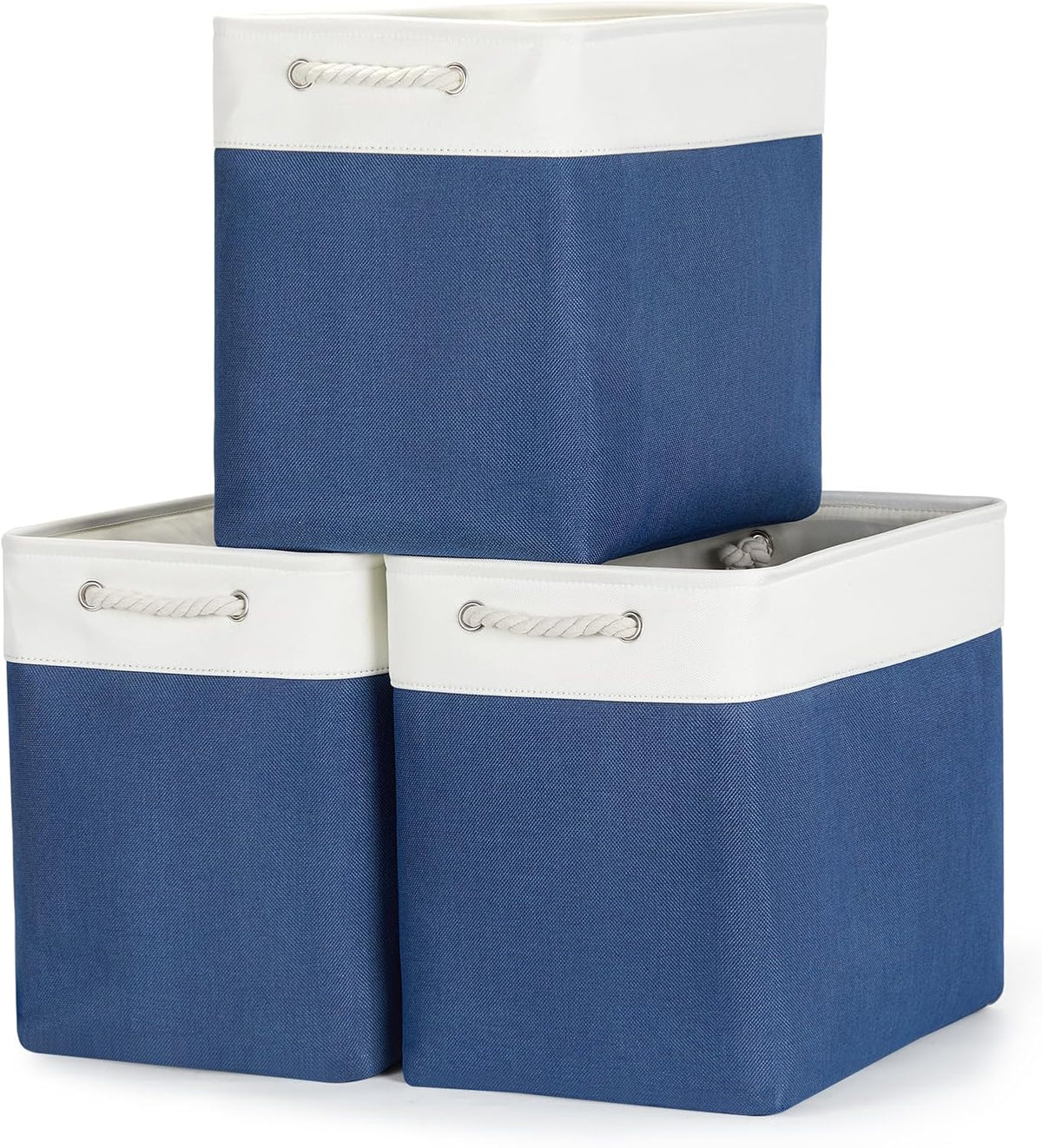 Bidtakay Extra Large Storage Baskets for Shelves 3 Pack Fabric Storage Bins for Organizing Linen