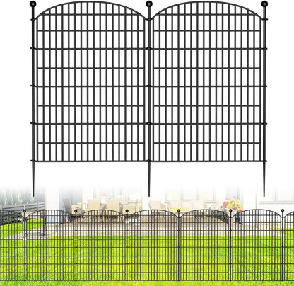No Dig Decorative Garden Fence 5 Panels, 40 in (H) x 11.8 ft (L), Dog Fence Outdoor for Yard