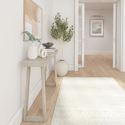 Plank+Beam Solid Wood Console Table, 46.25 Inch, Sofa Table, Narrow Entryway Table for Hallway