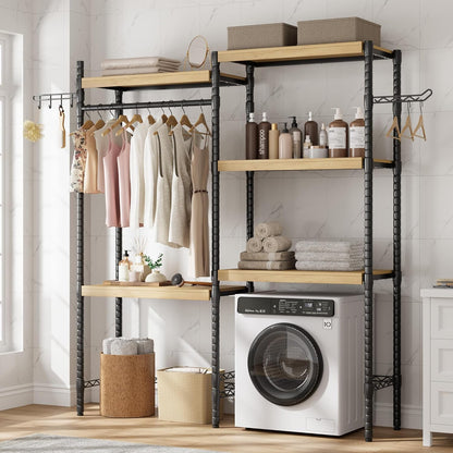 Double Row Over Washer and Dryer Storage Shelves, Laundry Room Organization and Storage, Heavy Duty