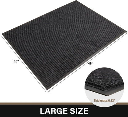 Large Front Door Mat, 48" x 36" Durable Front Doormat, Heavy Duty Large Welcome Door Matt for Home