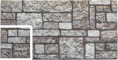 Dundee Deco 3D Wall Panels Faux Brick - Cladding Grey Stone Look Wall Paneling, Styrofoam, Sample