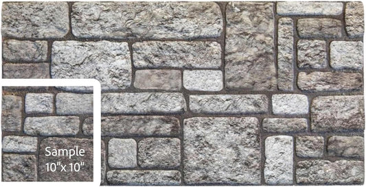 Dundee Deco 3D Wall Panels Faux Brick - Cladding Grey Stone Look Wall Paneling, Styrofoam, Sample
