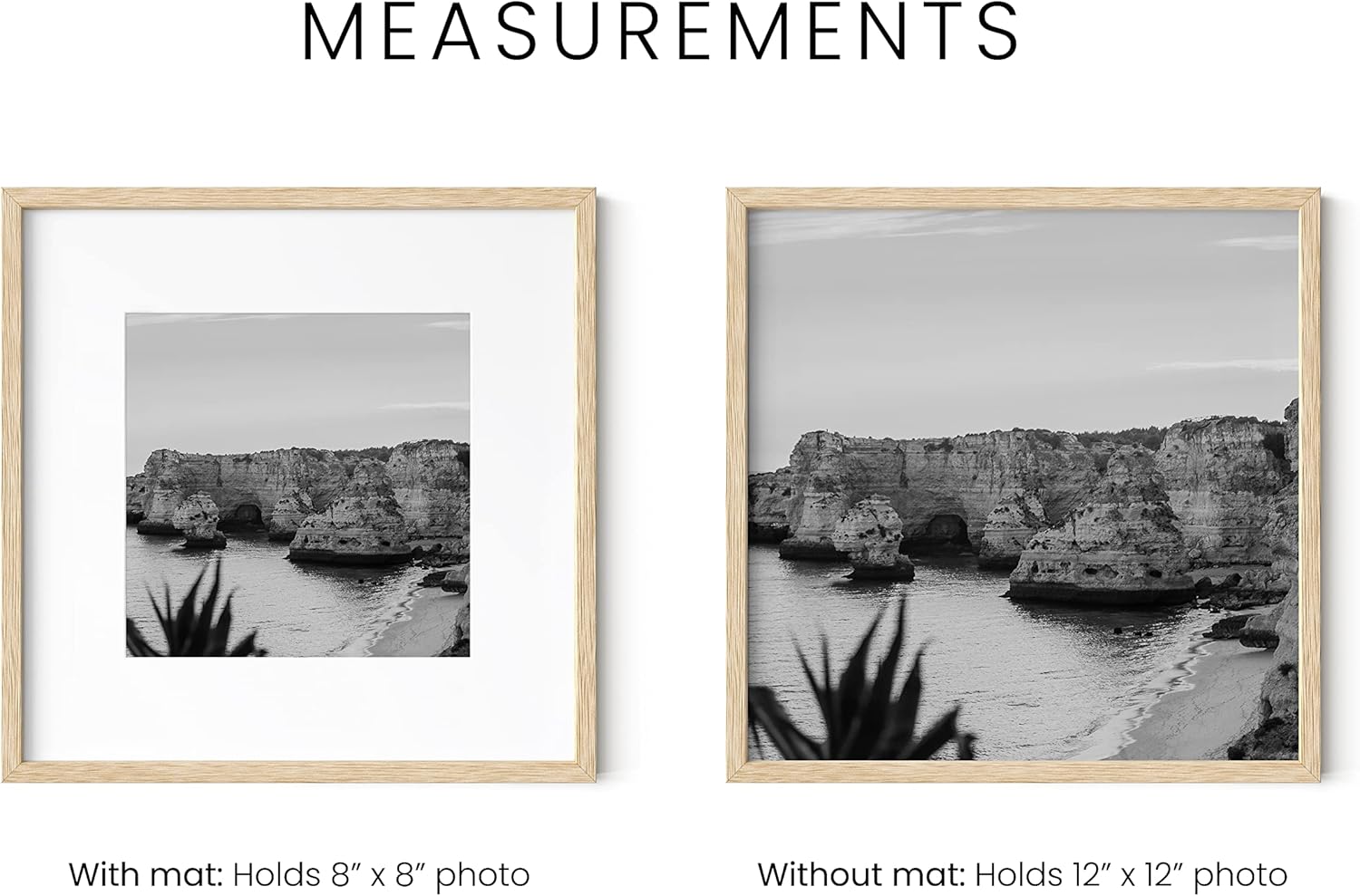 HAUS AND HUES Square Picture Frames Set of 25 - Wooden 12x12 Frames with Mat, Gallery Wall Set
