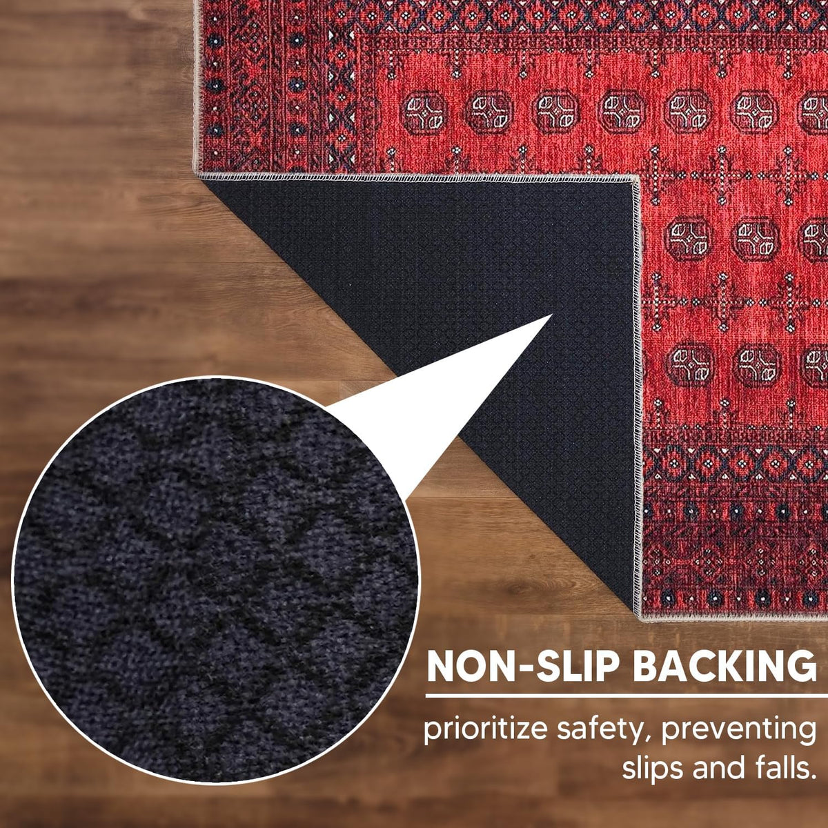 Keen Home Design 2x12 Rug - Machine Washable Runner Rug with Non-Slip Backing, Ideal for Hallway