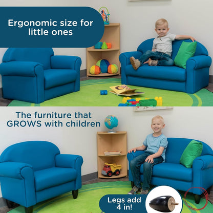Children's Factory As We Grow Chair and Couch, Flexible Seating for Daycare or Preschool, Kids