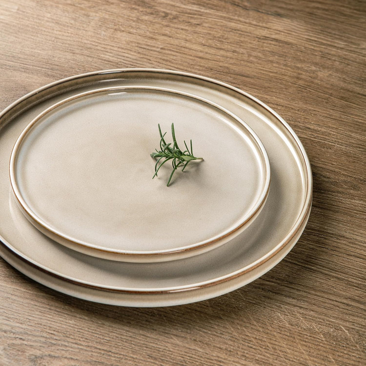 AmorArc Ceramic Dinnerware Sets, Handmade Reactive Glaze Stoneware Plates and Bowls Sets,Highly