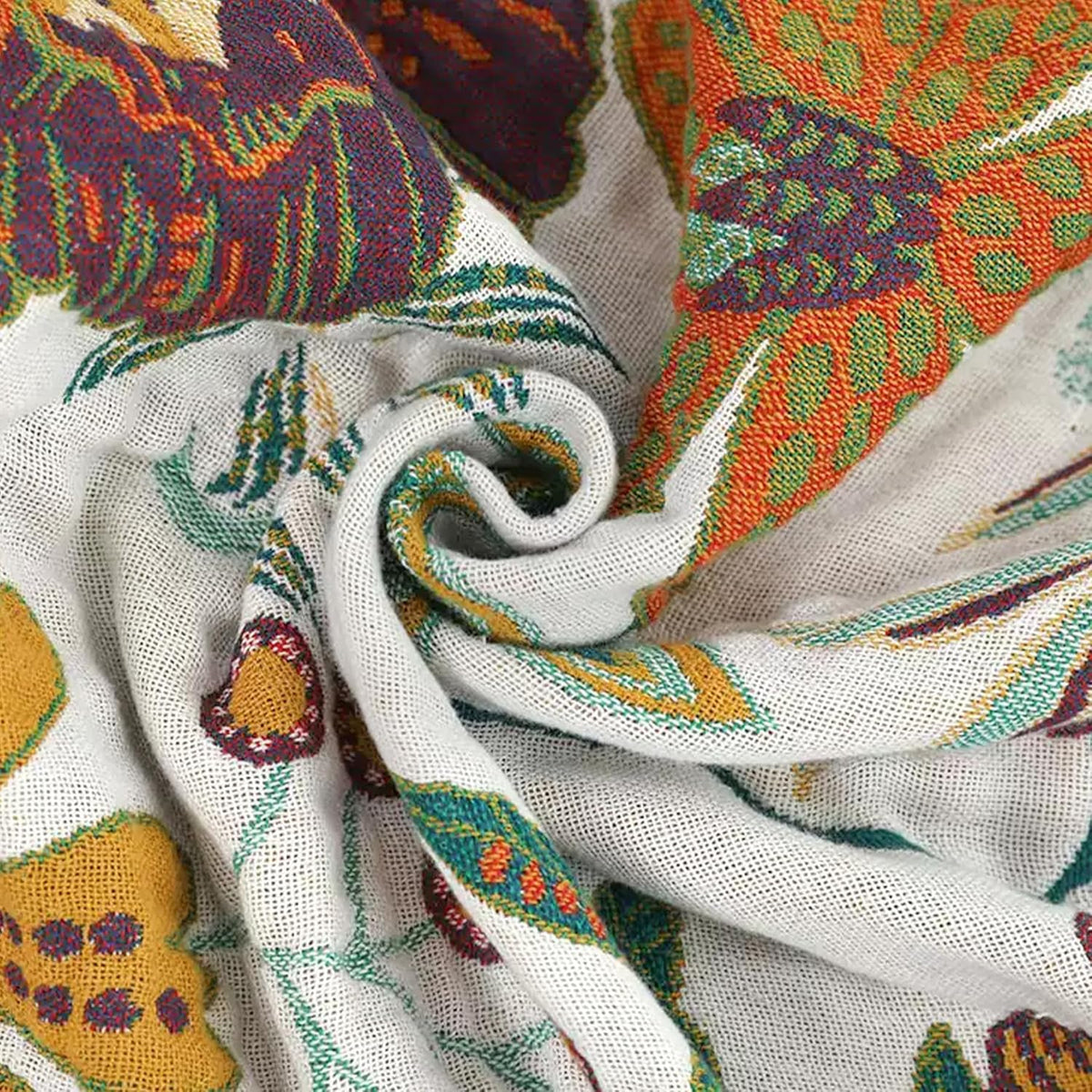 Boho Throw Blanket for Couch Sofa Bed, 100% Cotton Woven Quilt with Tassel 80”x90”, Super Soft