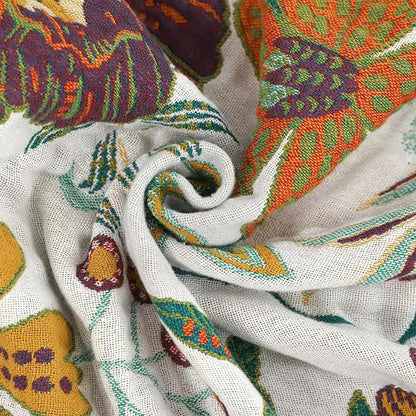 Boho Throw Blanket for Couch Sofa Bed, 100% Cotton Woven Quilt with Tassel 80”x90”, Super Soft