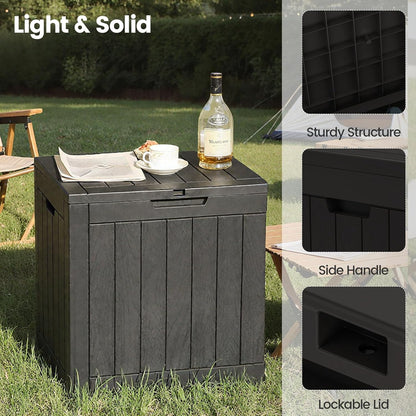 31 Gallon Outdoor Storage Box - Waterproof Resin Deck Box for Indoor & Outdoor Use, Lockable & UV