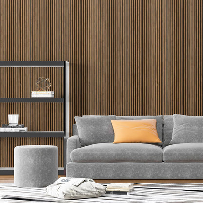 Art3d 4-Pack Glue-On Fine Bar Wainscoting Panel for Interior Wall Decor - 104 x 12 Inch Polystyrene