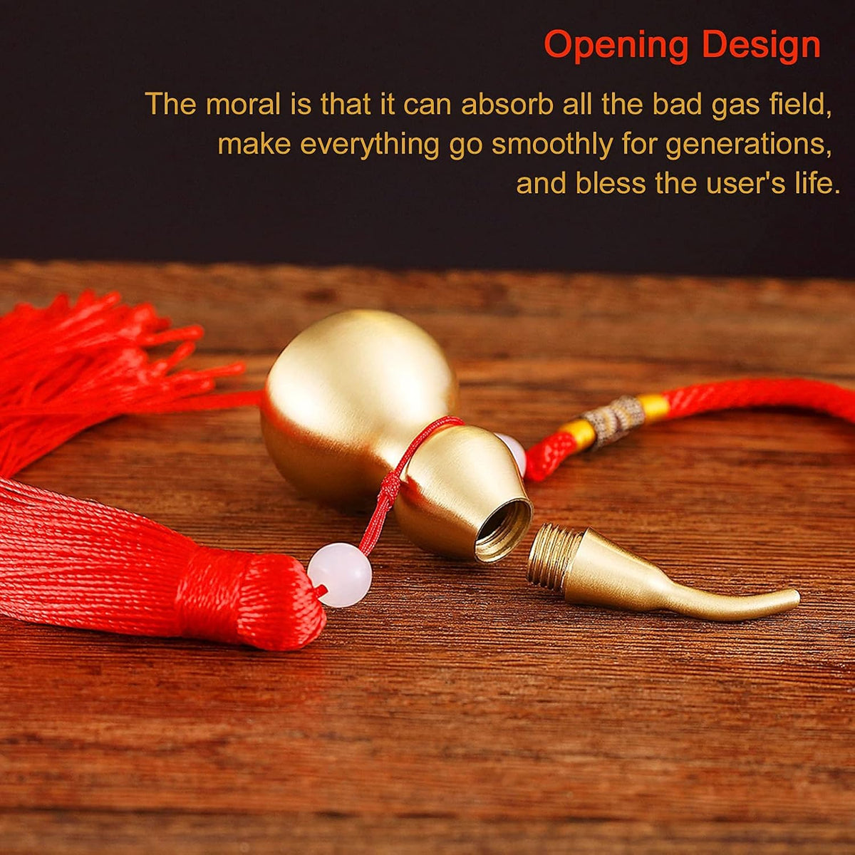 Hanging Decoration Good Luck Wu Lou Gourd,with Tassel for Housewarming Statue Charm Amulet Home