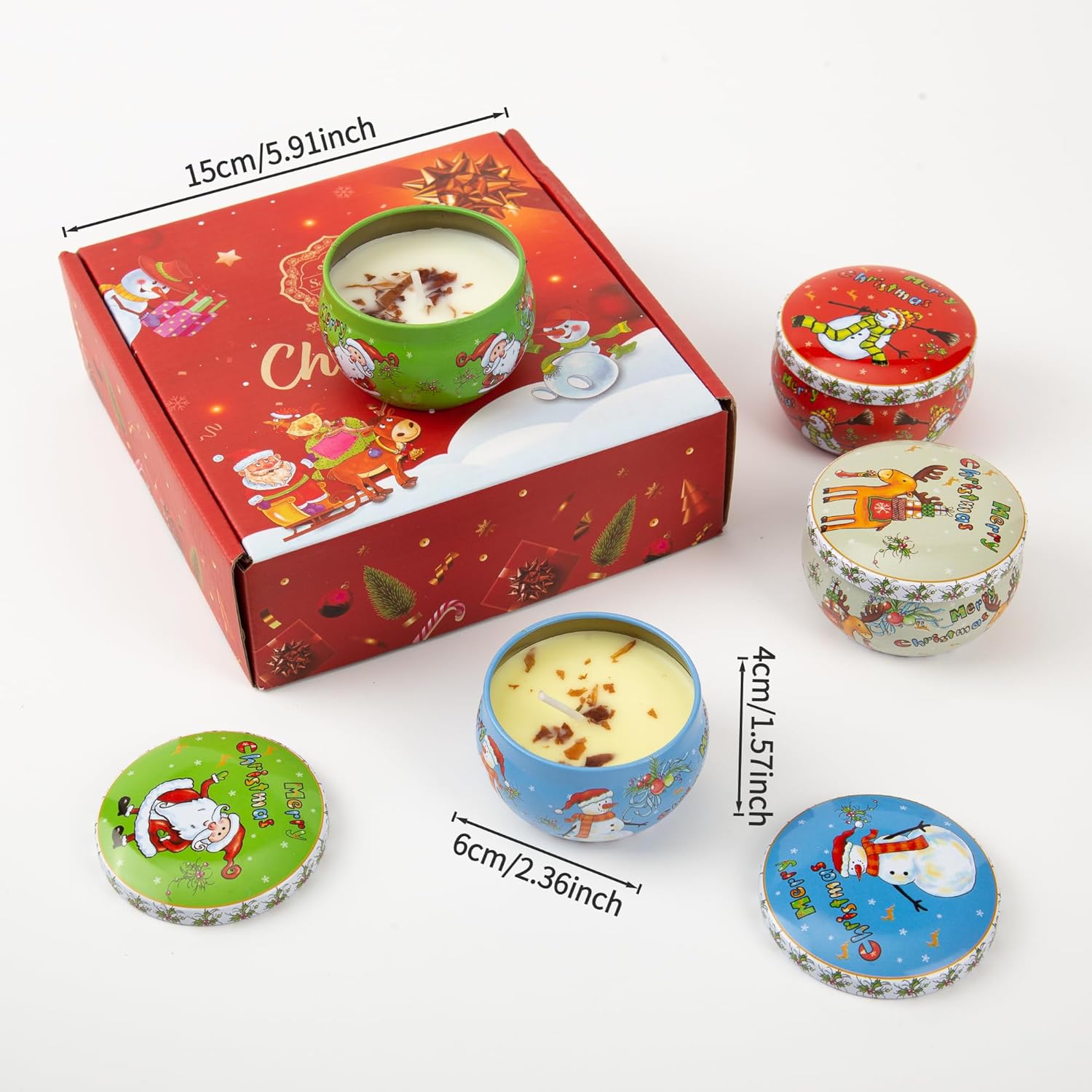 Christmas Scented Candle Set ??Holiday Soy Wax Aromatherapy Candles for Home Décor, Winter