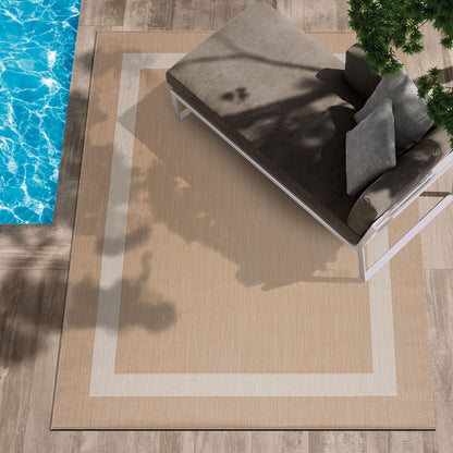 CAMILSON Outdoor Rug 8x10, Modern Outside Rugs for Patios Porches Waterproof Durable Washable