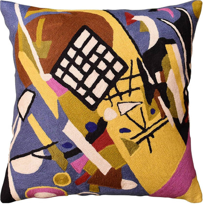 Kandinsky Modern Pillow Cover Frame Gray Abstract Pillowcase Grey Modern Chair Cushion Contemporary