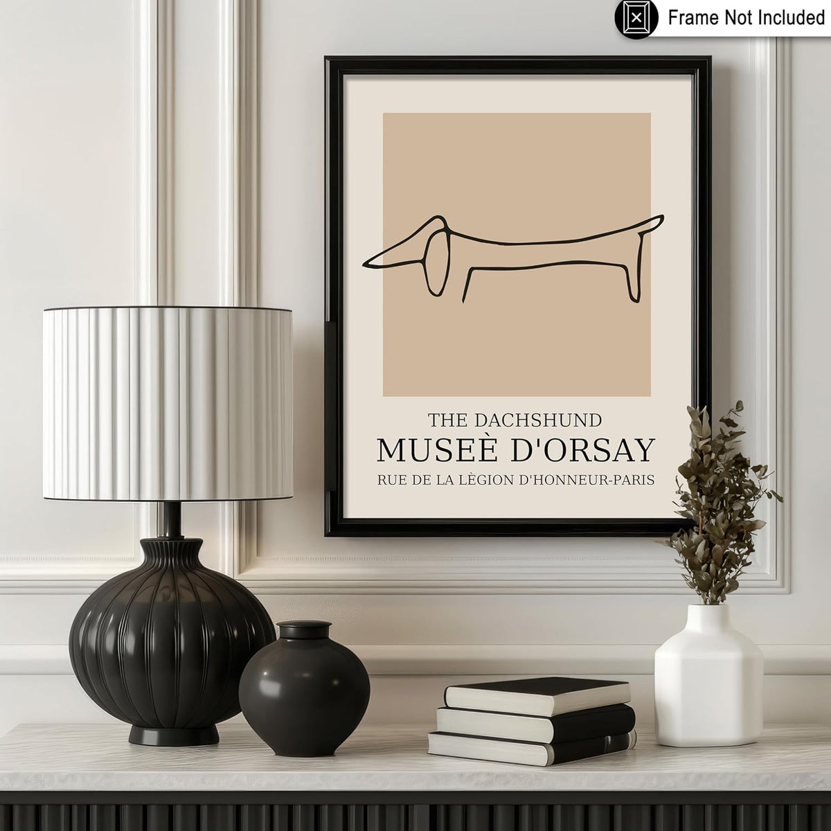 Poster Master Vintage Poster - Retro Dachshund Print - Dog Art - Line Drawing - Sketch Art - Gift