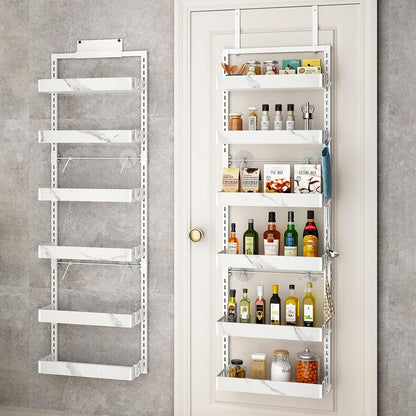 bukfen Over the Door Pantry Organizer, 6-Tier Adjustable Basket Kitchen Pantry Door Organization