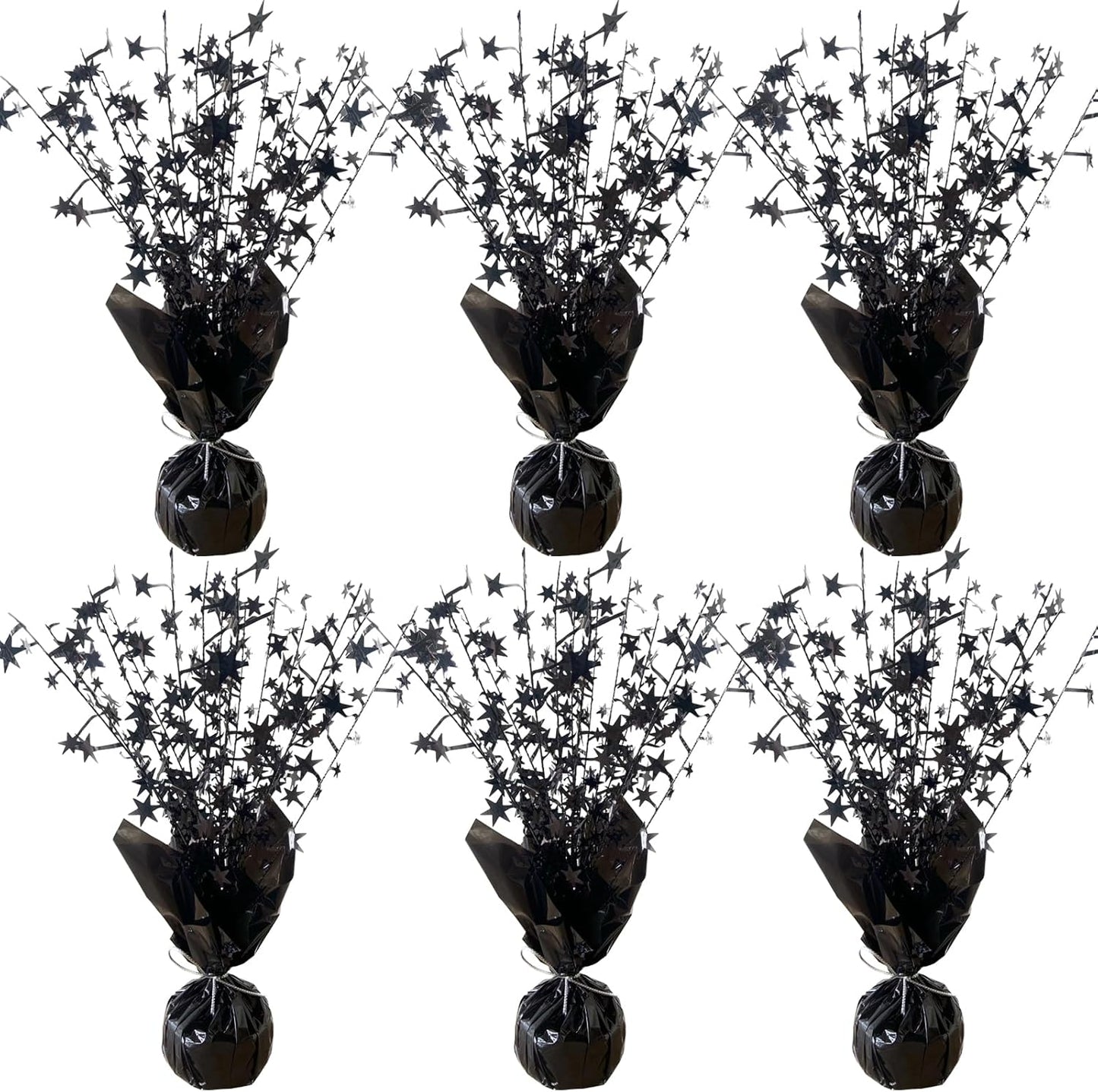 6 Pack Halloween Decoration Indoor Metallic Foil Spray Centerpiece Star Table Decoration Burst