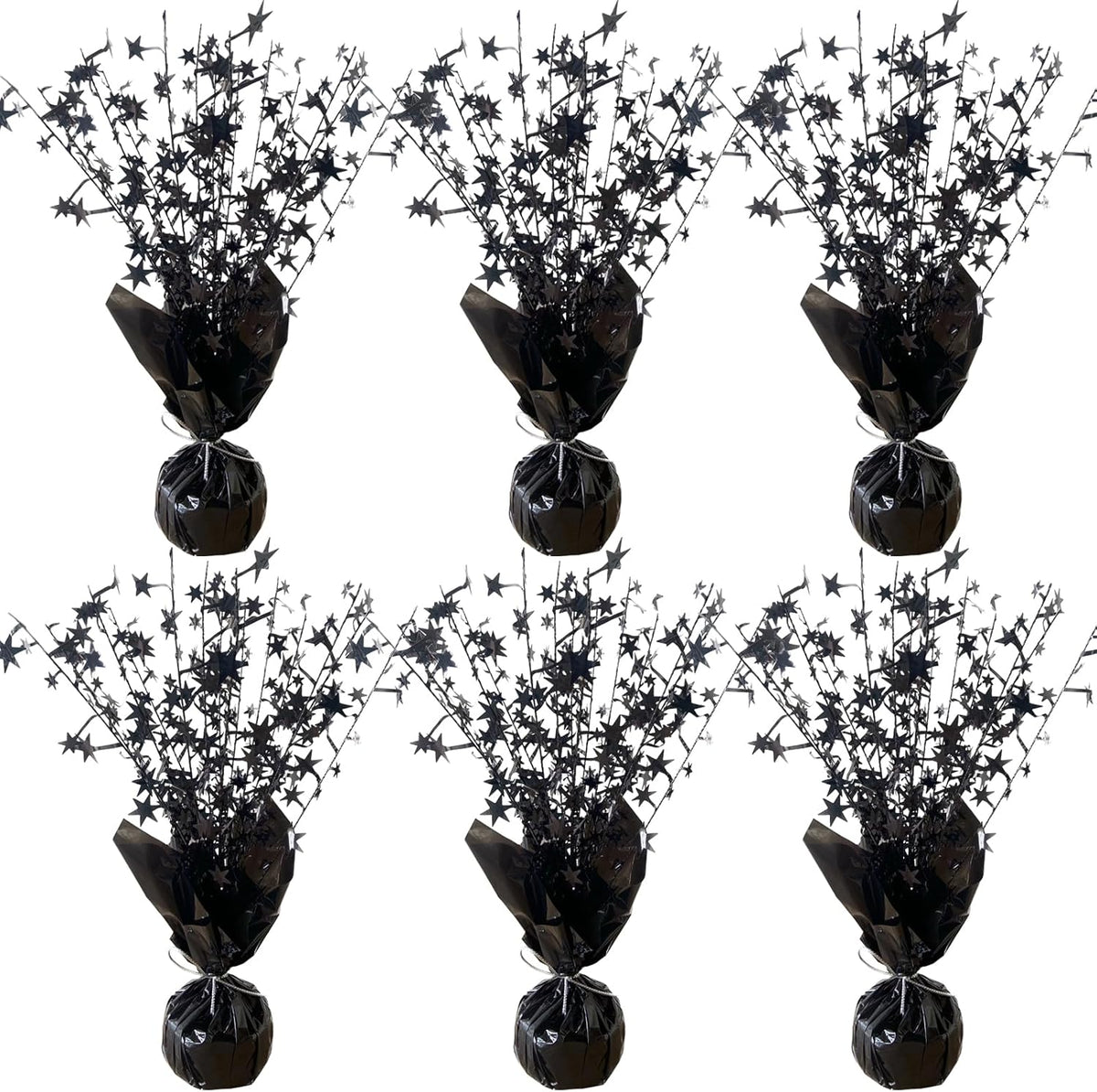 6 Pack Halloween Decoration Indoor Metallic Foil Spray Centerpiece Star Table Decoration Burst