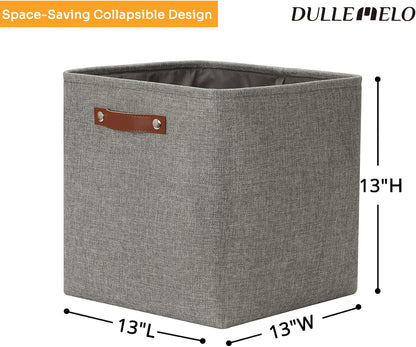 DULLEMELO Cube Storage Boxes,13 inch Fabric Baskets Closet Storage Bins for Home Organization and