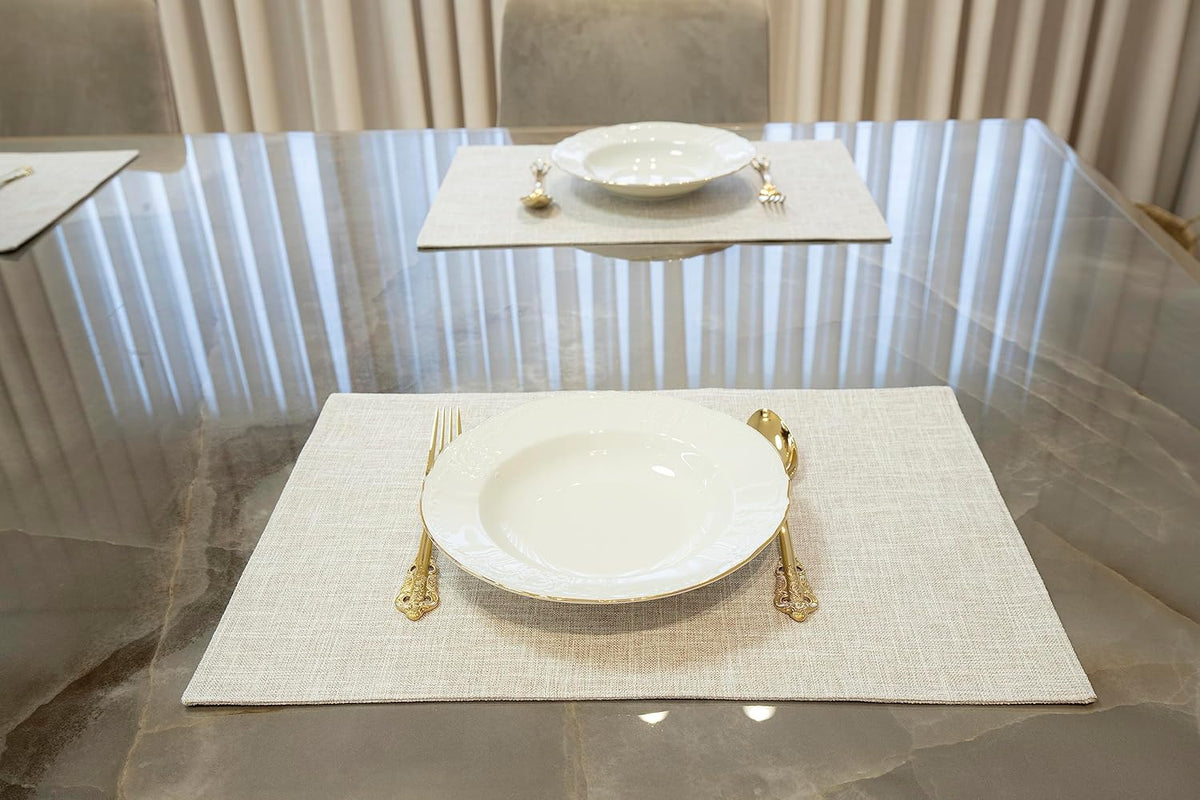 Placemat Set-Washable Place Mats for Parties, Elegant Table Mats for Kitchen Table, Set of 4 Dining