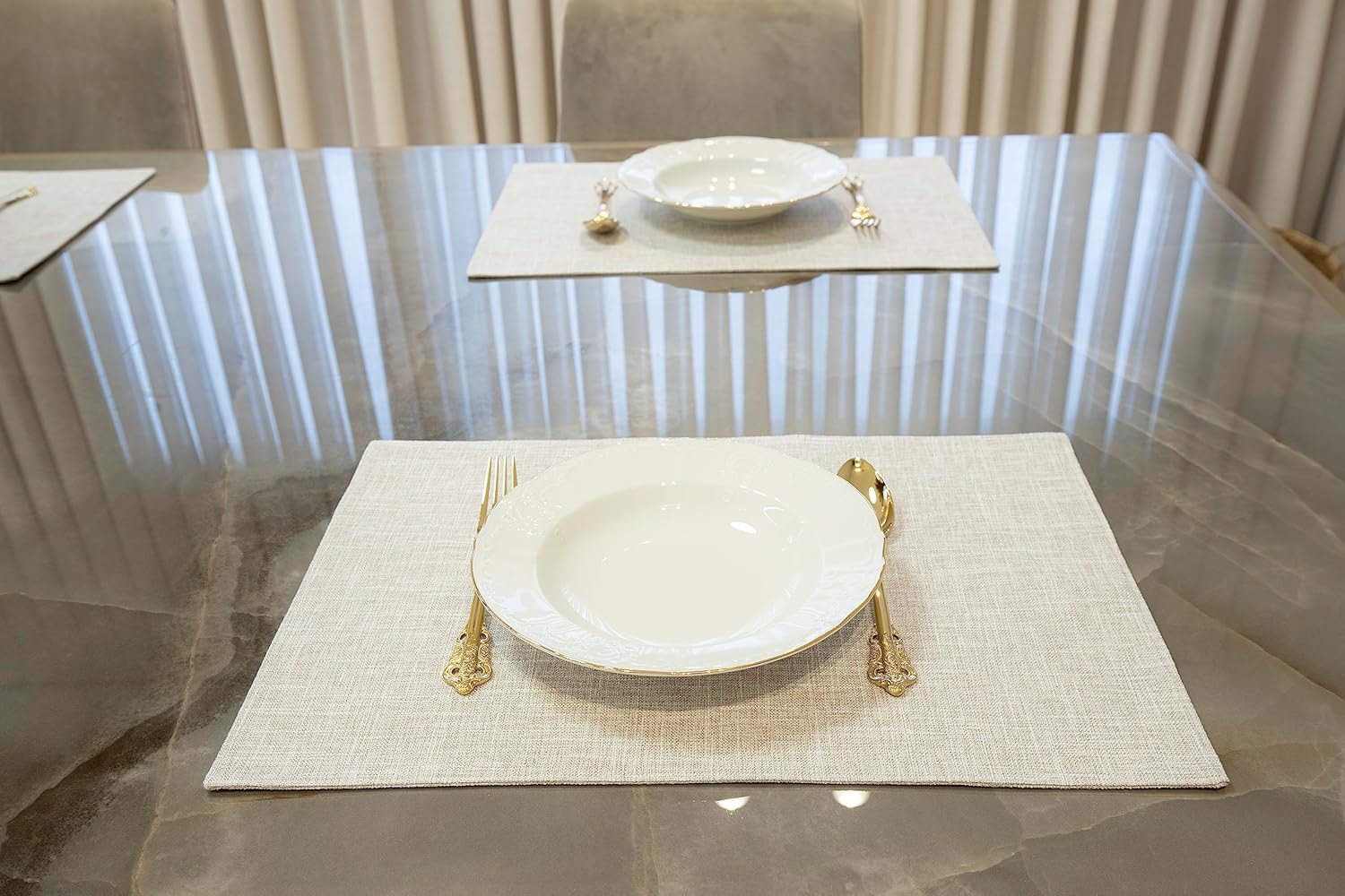 Placemat Set-Washable Place Mats for Parties, Elegant Table Mats for Kitchen Table, Set of 4 Dining