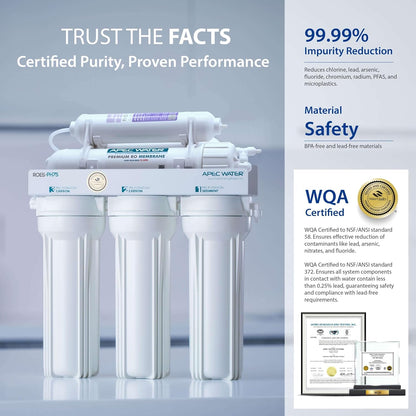 APEC Water Systems ROES-PH75 Essence Series Top Tier Alkaline Mineral pH+ 75 GPD 6-Stage Certified