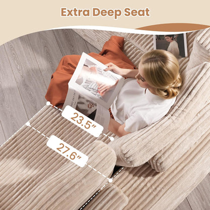 HOOOWOOO Cloud Sectional Couches for Living Room,Modular Sectional Sofa No Assembly,136X110 Inch
