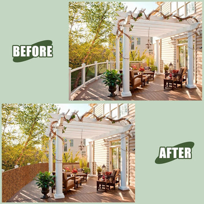 Reed Bamboo Screen Fencing,4FT X 16.4FT Natural Reed Fencing Reed Screen for Balcony Reed Fence